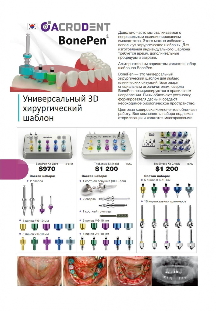 Универсальный 3D хирургический шаблон BonePen